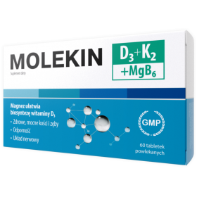 MOLEKIN D3 + K2 + MgB6 60 TABLETEK POWLEKANYCH